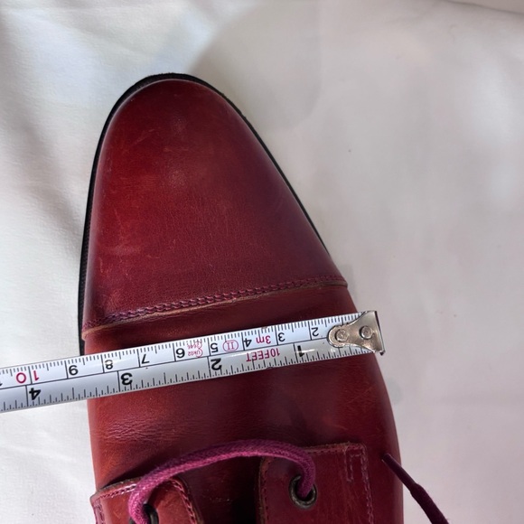 JOHN FLUEVOG Sz 9 The Gateway Lace Up Boots Leather Cognac Made in Vietnam - Picture 12 of 16